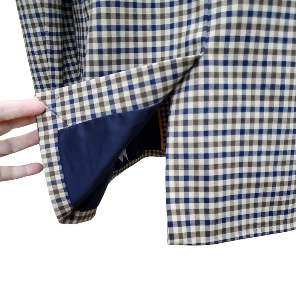 J. Crew Plaid Check Blazer Jacket Academia Preppy Stretch Wool Tollegno 1900 12T - Picture 12 of 16